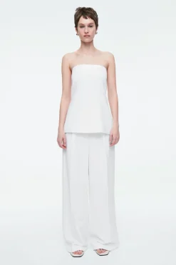 COS TAILORED LINEN-BLEND PANTS-Women Pants