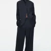 COS TAILORED SATIN WIDE-LEG PANTS-Women Vests & Tailoring | Pants