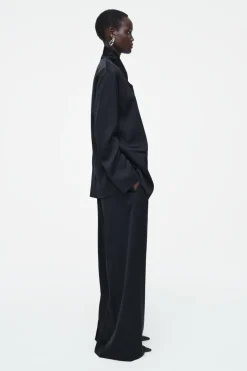 COS TAILORED SATIN WIDE-LEG PANTS-Women Vests & Tailoring | Pants