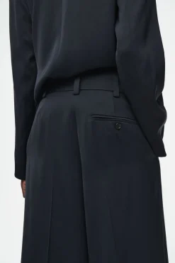 COS TAILORED SATIN WIDE-LEG PANTS-Women Vests & Tailoring | Pants