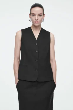 COS TAILORED WOOL VEST-Women Vests & Tailoring | Tops