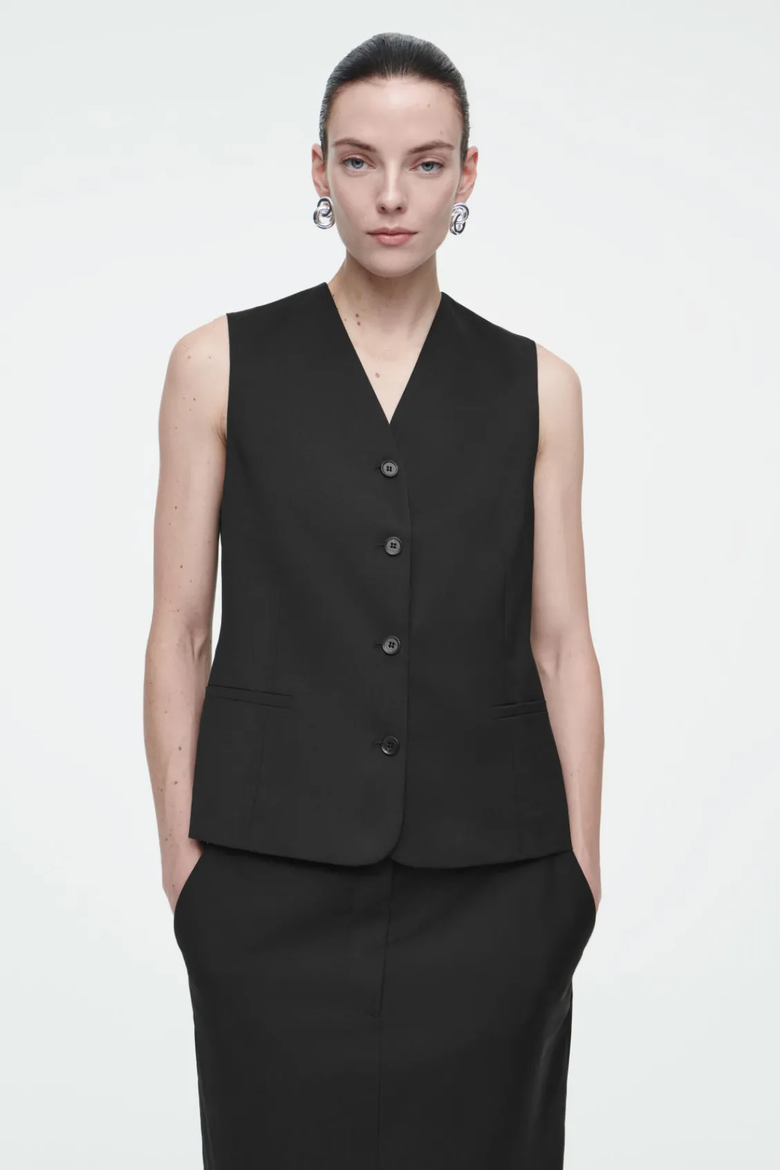 COS TAILORED WOOL VEST-Women Vests & Tailoring | Tops