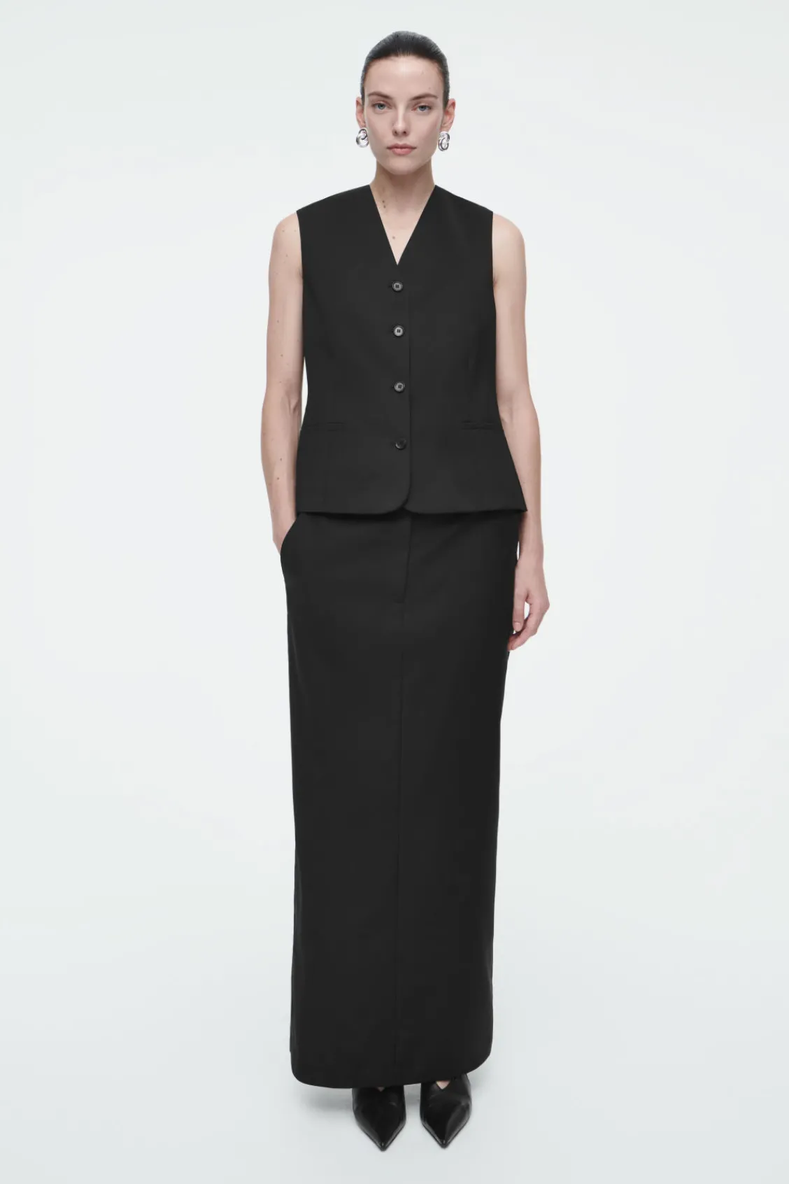 COS TAILORED WOOL VEST-Women Vests & Tailoring | Tops