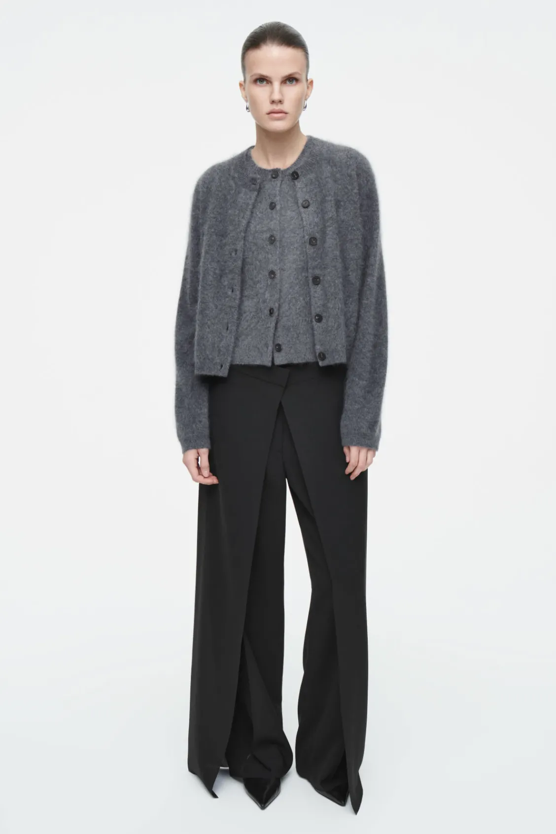 COS TAILORED WRAP-FRONT PANTS-Women Pants