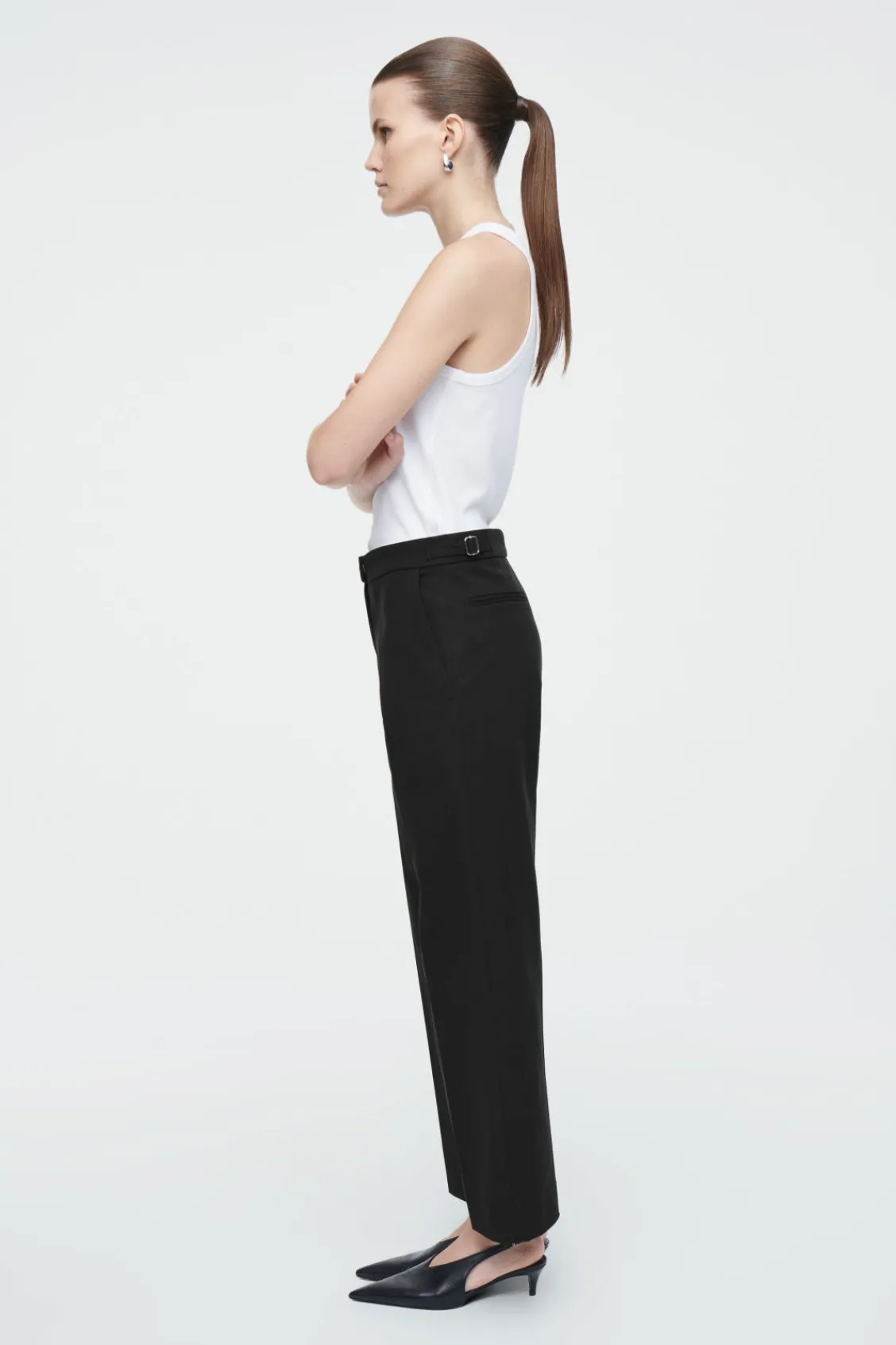 COS TAPERED COTTON PANTS-Women Pants