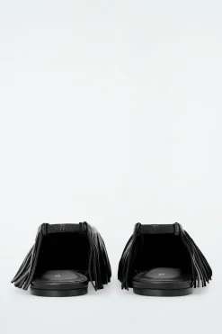COS TASSELED LEATHER SLINGBACK BALLET FLATS-Women Shoes