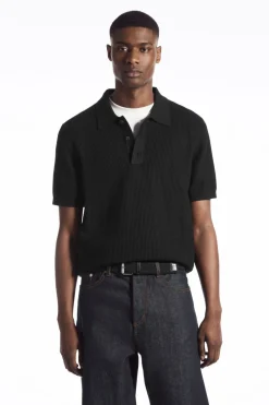COS TEXTURED KNITTED POLO SHIRT- Polo Shirts | Sweaters & Cardigans