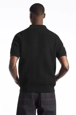 COS TEXTURED KNITTED POLO SHIRT- Polo Shirts | Sweaters & Cardigans