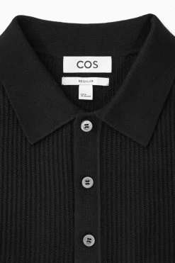 COS TEXTURED KNITTED POLO SHIRT- Polo Shirts | Sweaters & Cardigans