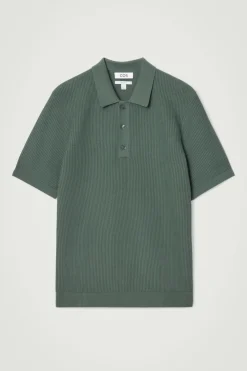 COS TEXTURED KNITTED POLO SHIRT- Polo Shirts | Sweaters & Cardigans