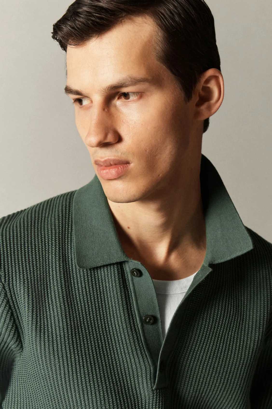COS TEXTURED KNITTED POLO SHIRT- Polo Shirts | Sweaters & Cardigans