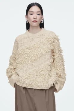 COS TEXTURED LOOP-KNIT WOOL JUMPER-Women Sweaters & Cardigans