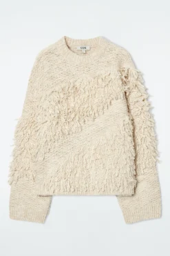 COS TEXTURED LOOP-KNIT WOOL JUMPER-Women Sweaters & Cardigans
