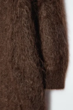 COS TEXTURED MOHAIR-BLEND MAXI CARDIGAN-Women Sweaters & Cardigans