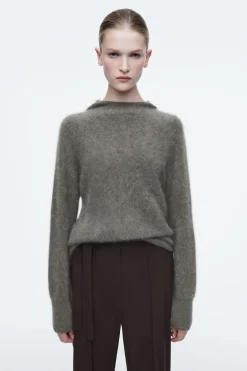 COS TEXTURED PURE CASHMERE HOODIE-Women Cashmere | Sweaters & Cardigans