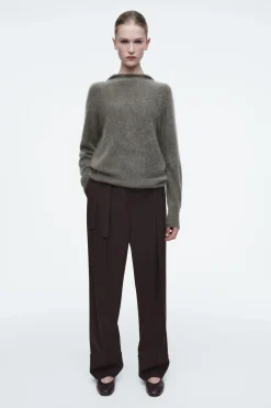 COS TEXTURED PURE CASHMERE HOODIE-Women Cashmere | Sweaters & Cardigans
