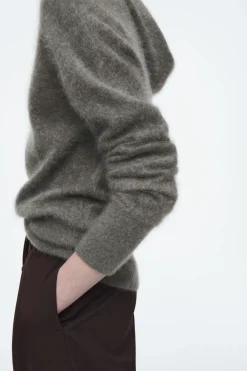 COS TEXTURED PURE CASHMERE HOODIE-Women Cashmere | Sweaters & Cardigans