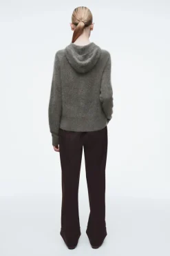 COS TEXTURED PURE CASHMERE HOODIE-Women Cashmere | Sweaters & Cardigans