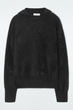 COS TEXTURED PURE CASHMERE HOODIE-Women Cashmere | Sweaters & Cardigans