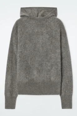 COS TEXTURED PURE CASHMERE HOODIE-Women Cashmere | Sweaters & Cardigans
