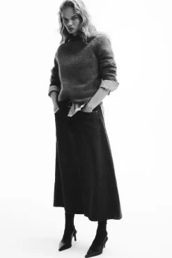 COS TEXTURED PURE CASHMERE HOODIE-Women Cashmere | Sweaters & Cardigans