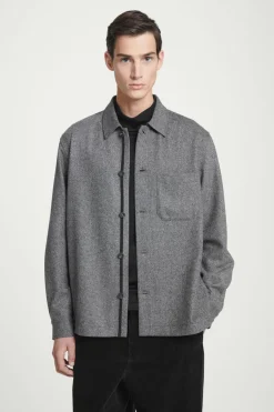 COS TEXTURED WOOL-BLEND OVERSHIRT- Shirts