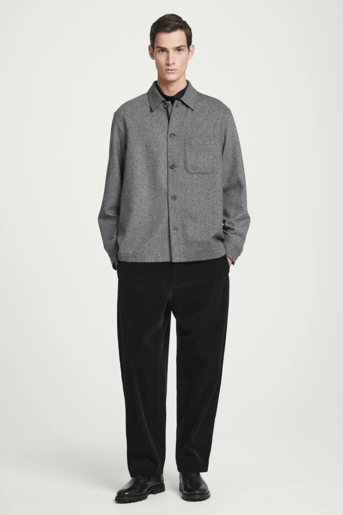 COS TEXTURED WOOL-BLEND OVERSHIRT- Shirts