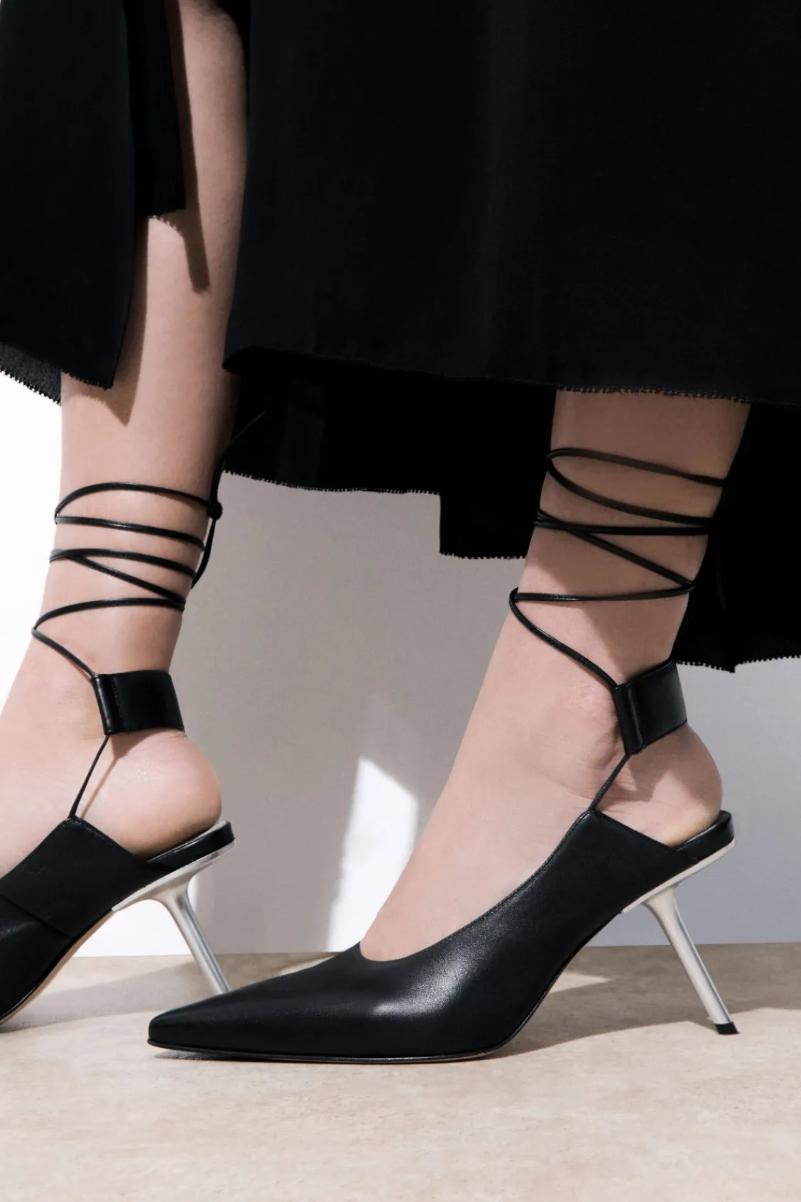 COS THE ANGLED LACE-UP PUMPS-Women Shoes