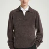 COS THE BRUSHED-CASHMERE POLO SHIRT- Polo Shirts | Cashmere