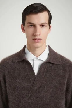 COS THE BRUSHED-CASHMERE POLO SHIRT- Polo Shirts | Cashmere