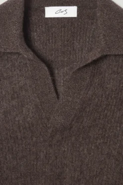 COS THE BRUSHED-CASHMERE POLO SHIRT- Polo Shirts | Cashmere