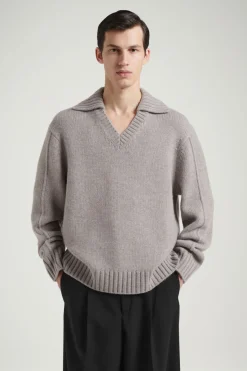 COS THE CASHMERE POLO SWEATER- Polo Shirts | Cashmere