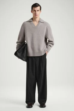 COS THE CASHMERE POLO SWEATER- Polo Shirts | Cashmere