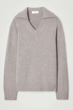 COS THE CASHMERE POLO SWEATER- Polo Shirts | Cashmere