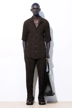 COS THE CRINKLED BARREL-LEG PANTS- Pants