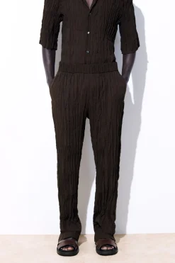 COS THE CRINKLED BARREL-LEG PANTS- Pants