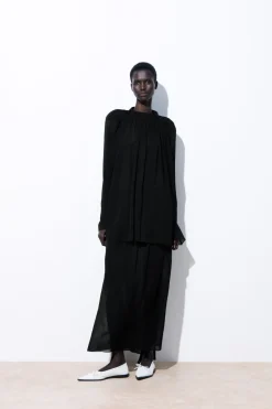 COS THE CRINKLED SILK-CHIFFON BLOUSE-Women Shirts & Blouses | Tops