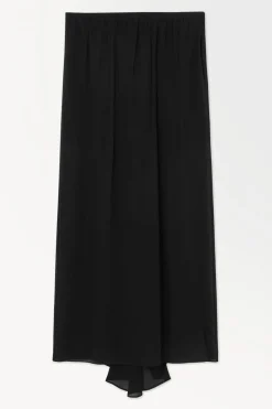 COS THE CRINKLED SILK-CHIFFON MAXI SKIRT-Women Skirts