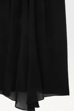 COS THE CRINKLED SILK-CHIFFON MAXI SKIRT-Women Skirts