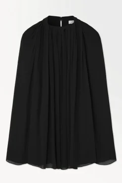 COS THE CRINKLED SILK-CHIFFON BLOUSE-Women Shirts & Blouses | Tops
