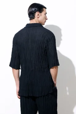 COS THE CRINKLED WOOL RESORT SHIRT- Shirts