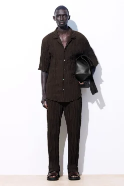 COS THE CRINKLED WOOL RESORT SHIRT- Shirts