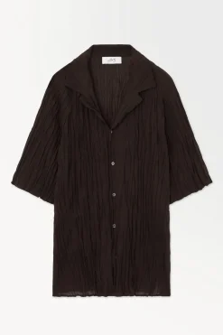 COS THE CRINKLED WOOL RESORT SHIRT- Shirts