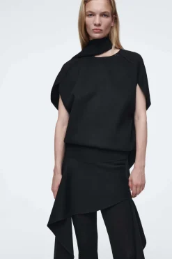 COS THE DOUBLE-FACED ASYMMETRIC SKIRT-Women Skirts
