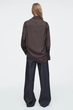 COS THE DRAPED SILK SHIRT-Women Shirts & Blouses | Tops