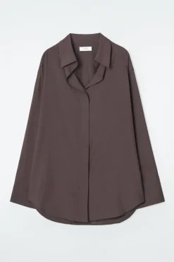 COS THE DRAPED SILK SHIRT-Women Shirts & Blouses | Tops