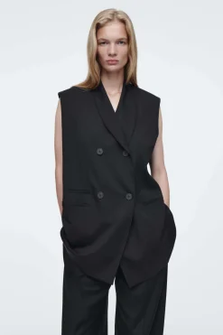 COS THE ELONGATED SLEEVELESS BLAZER-Women Vests & Tailoring | Coats & Jackets