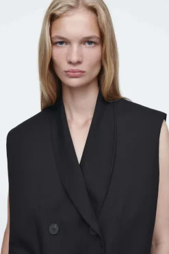 COS THE ELONGATED SLEEVELESS BLAZER-Women Vests & Tailoring | Coats & Jackets