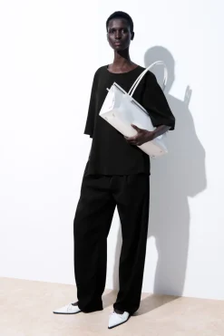 COS THE ESSENTIAL FLUID WOVEN T-SHIRT-Women T-Shirts | Tops