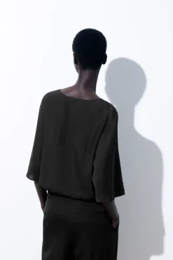 COS THE ESSENTIAL FLUID WOVEN T-SHIRT-Women T-Shirts | Tops
